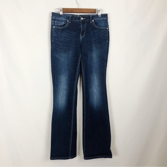 NY&C Lower Waist Curvy Bootcut Blue Jeans Women’s Size 8 New York And Company - Picture 14 of 14